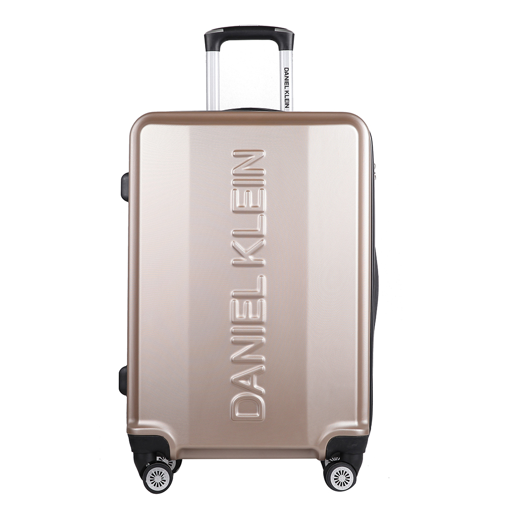 Valiza Daniel Klein DKL.7001.30.M din material plastic champagne