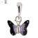 Set argint 925 Purple butterfly